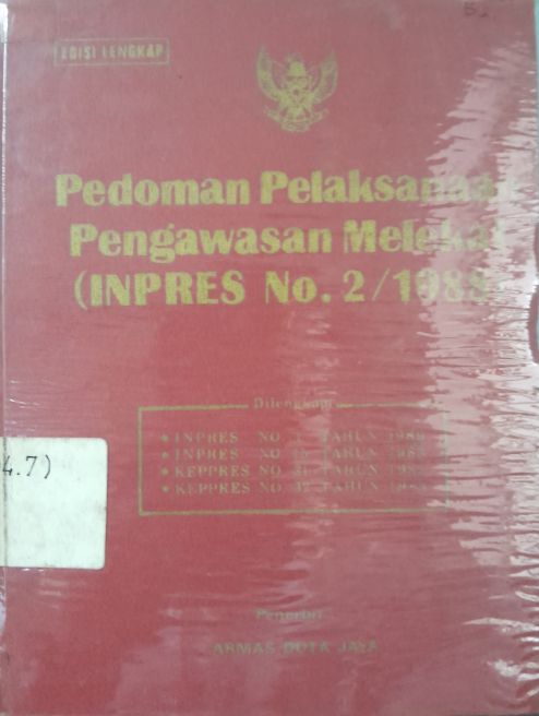 Cover Pedoman Pelaksanaan Pengawasan Melekat (INPRES No. 2/1988)