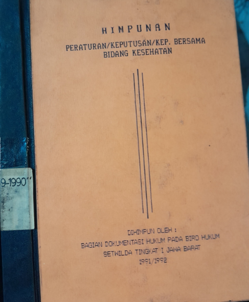 Cover Himpunan Peraturan/Keputusan/Kep. Bersama Bidang Kesehatan