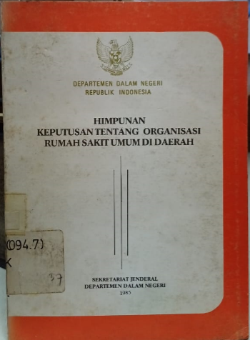 Cover Himpunan Keputusan Tentang Organisasi Rumah Sakit Umum di Daerah