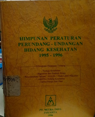 Cover Himpunan Peraturan Perundang-undangan Bidang Kesehatan 1995-1996