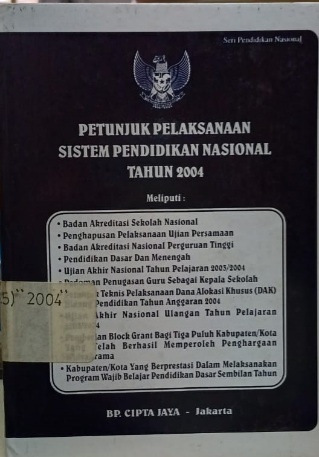 Cover Petunjuk Pelaksanaan Sistem Pendidikan Nasional Tahun 2004