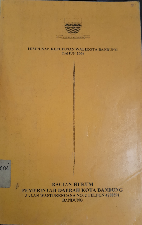 Cover Himpunan Keputusan Walikota Bandung Tahun 2004