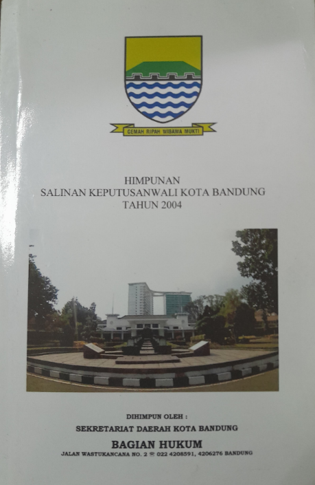Cover Himpunan Salinan Keputusan Walikota Bandung Tahun 2004