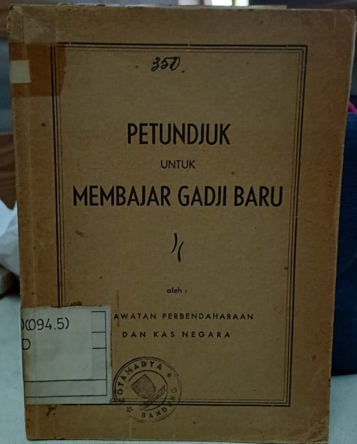 Cover Petundjuk Untuk Membajar Gadji Baru