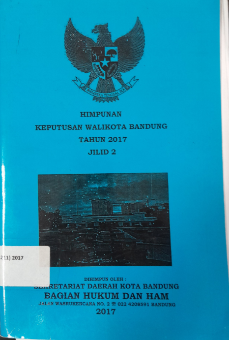 Cover Himpunan Keputusan Walikota Bandung Tahun 2017 Jilid 2