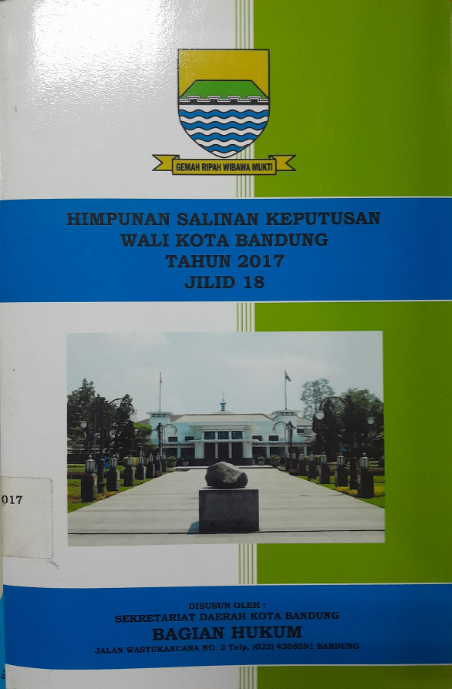 Cover Himpunan Salinan Wali Kota Bandung Tahun 2017 Jilid 18