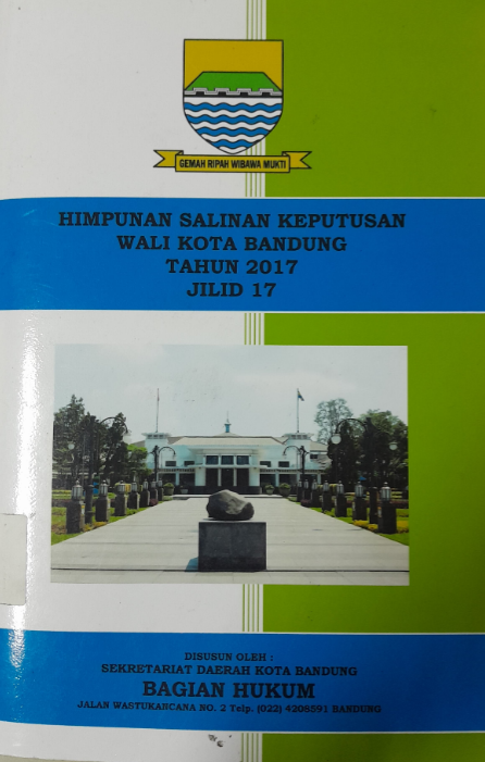 Cover Himpunan Salinan Wali Kota Bandung Tahun 2017 Jilid 17