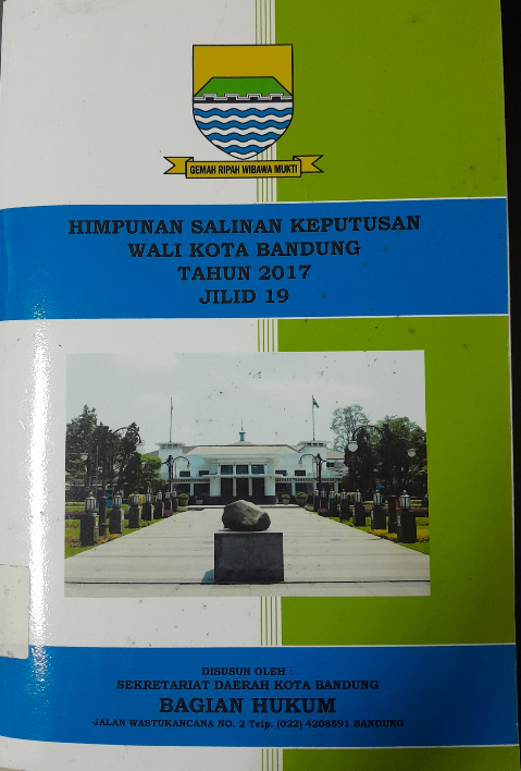 Cover Himpunan Salinan Wali Kota Bandung Tahun 2017 Jilid 19
