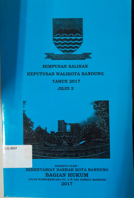 Cover Himpunan Salinan Wali Kota Bandung Tahun 2017 Jilid 2
