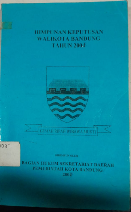 Cover Himpunan Keputusan Walikota Bandung Tahun 2004