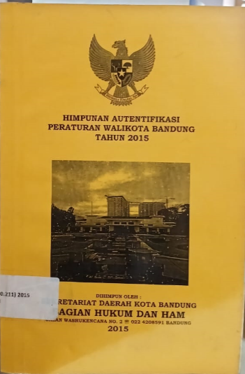 Cover Himpunan Autentifikasi Peraturan Walikota Bandung Tahun 2015
