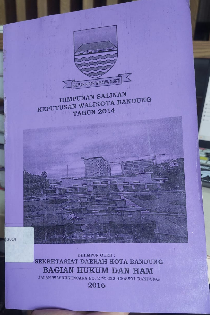 Cover Himpunan Salinan Keputusan Walikota Bandung Tahun 2014