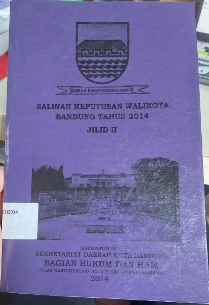Cover Salinan Keputusan Walikota Kta Bandung Tahun 2014 Jilid II