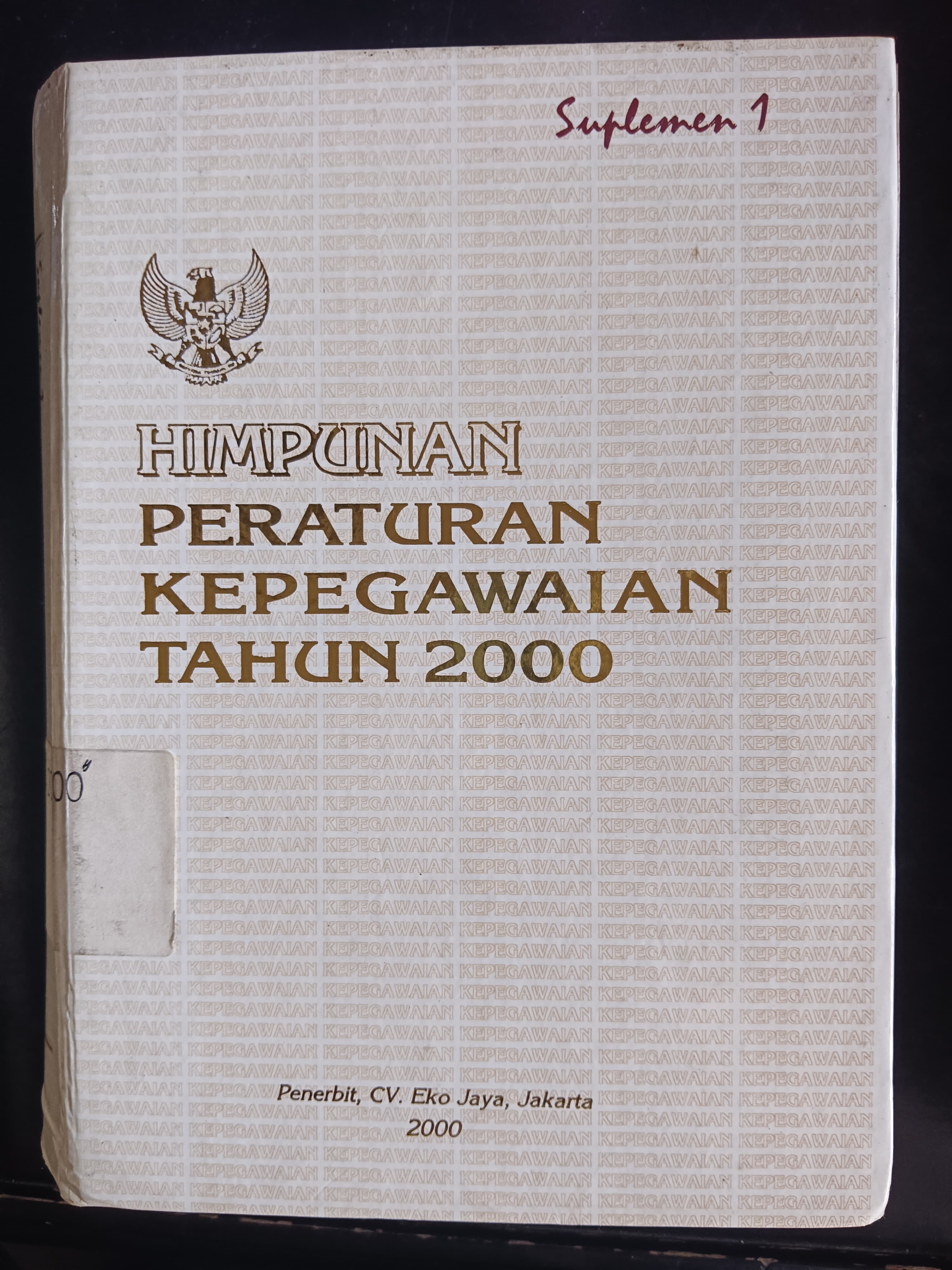 Cover Himpunan Peraturan Kepegawaian Tahun 2000