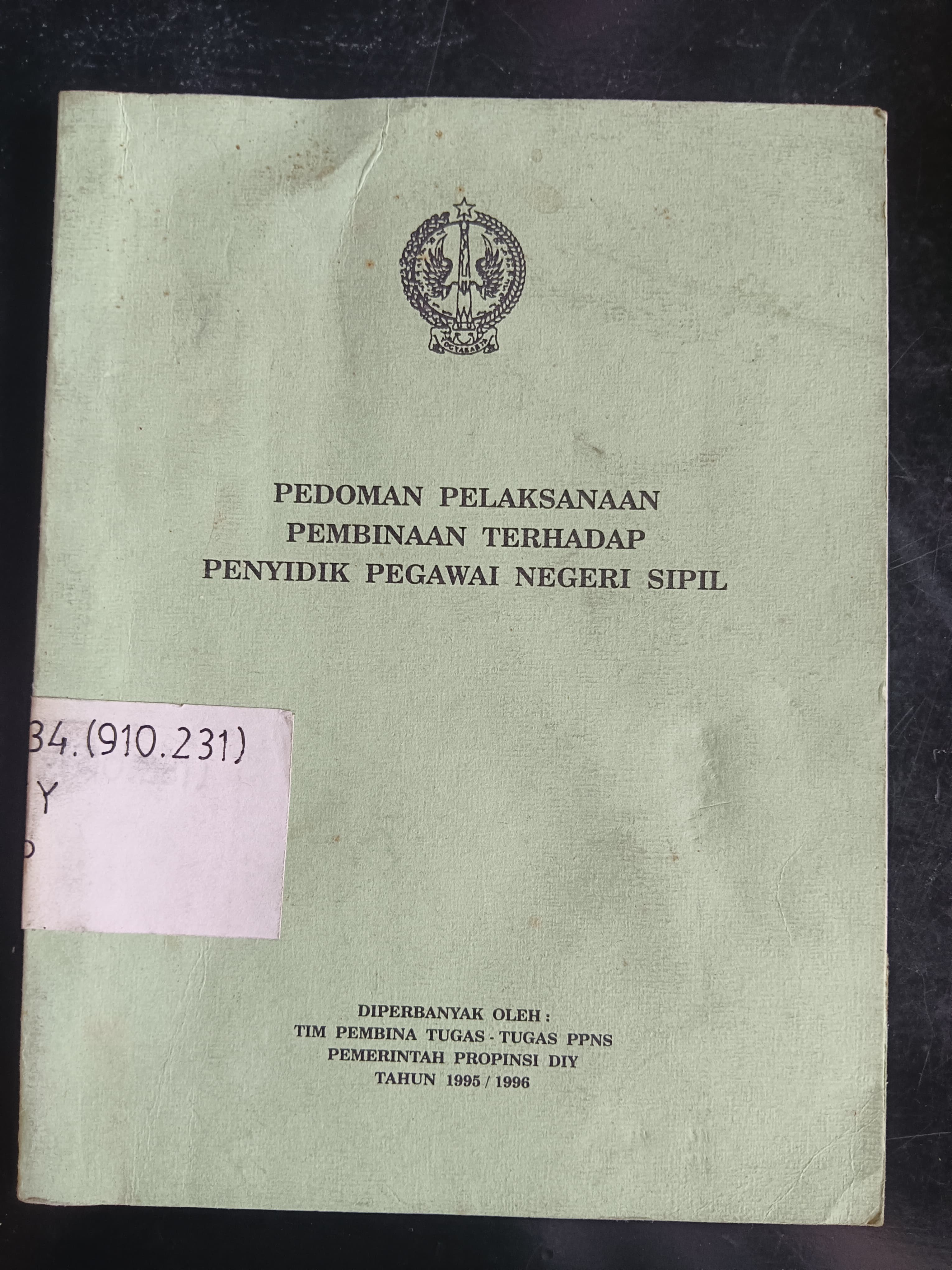 Cover Pedoman Pelaksanaan Pembinaan Terhadap Penyidik Pegawai Negeri Sipil