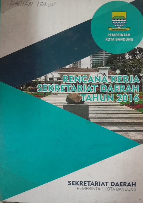 Cover Rencana Kerja Sekretariat Daerah Tahun 2016