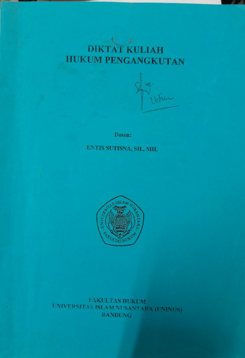Cover Diktat Kuliah Hukum Pengangkutan