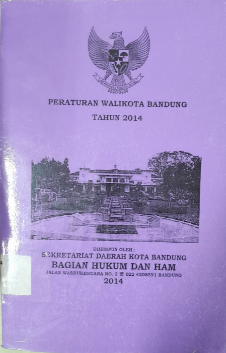 Cover Peraturan Walikota bandung Tahun  2014