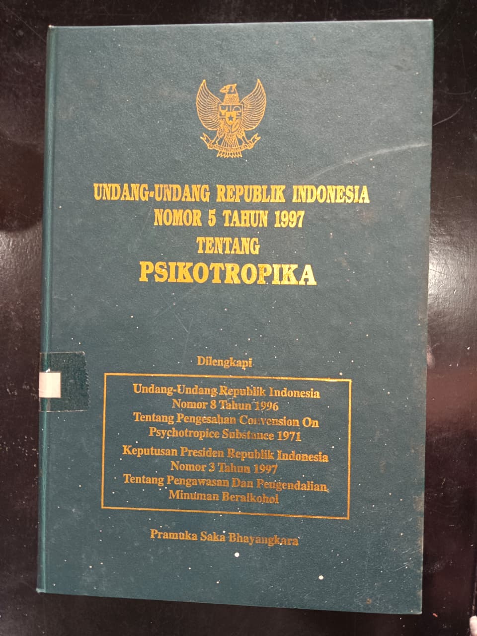Cover Undang-Undang Republik Indonesia Nomor 5 Tahun 1997 Tentang Psikotropika