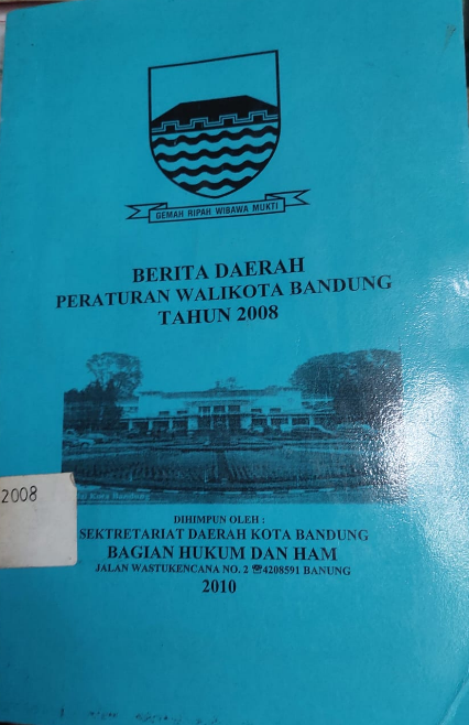 Cover Berita Daerah Peraturan Walikota Bandung Tahun 2008