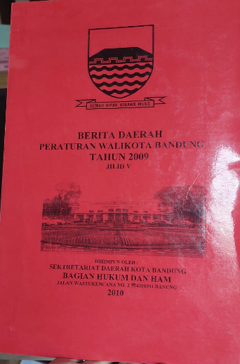 Cover Berita Daerah Peraturan Walikota Bandung Tahun 2009 Jilid V