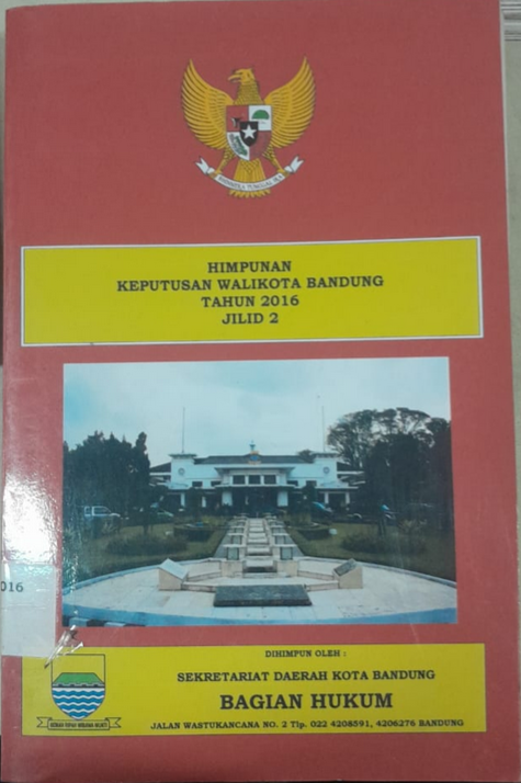 Cover Himpunan Keputusan Walikota Bandung Tahun 2016 Jilid 2