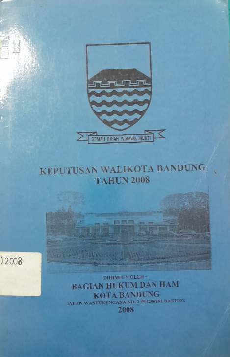 Cover Keputusan Walikota Bandung Tahun 2008
