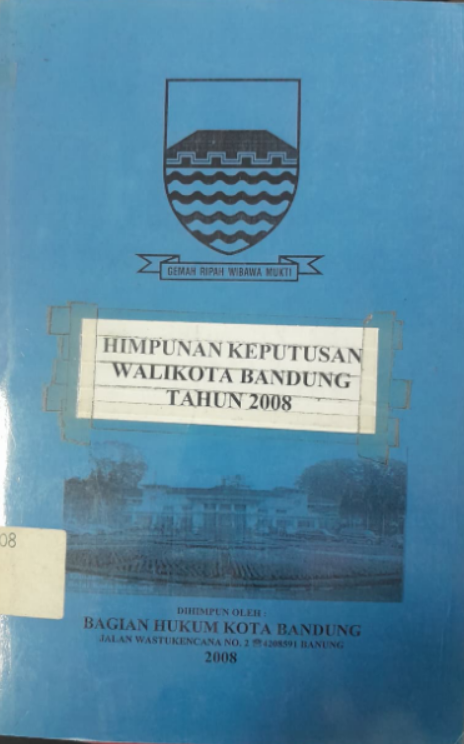 Cover Himpunan Keputusan Walikota Bandung Tahun 2008