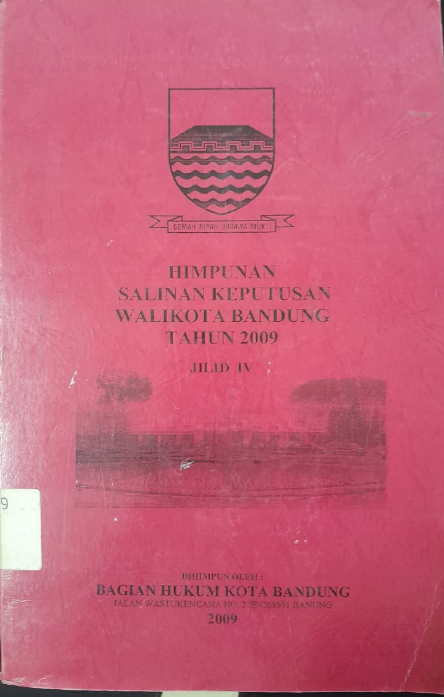 Cover Himpunan Salinan Keputusan Walikota Bandung Tahun 2008 Jilid IV