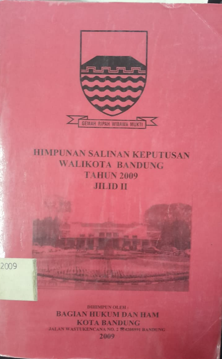 Cover Himpunan Keputusan Walikota Bandung Tahun 2008 Jilid II