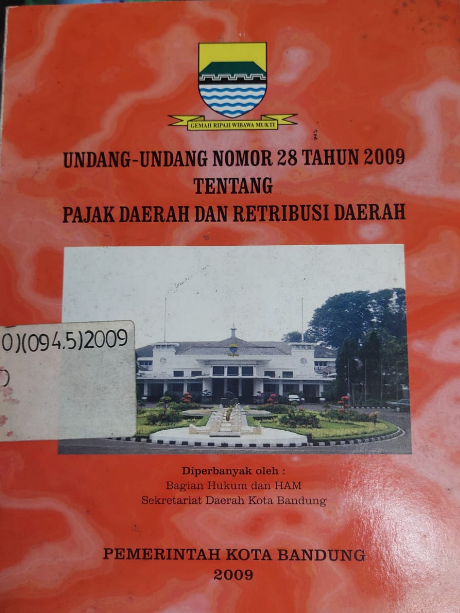 Cover Undang-Undang No 28 Tahun 2009 Tentang Pajak Dan Retribusi Daerah
