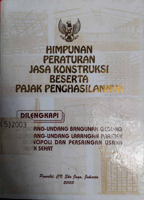 Cover Himpunan Peraturan Jasa Konstruksi Beserta Pajak Penghasilanya