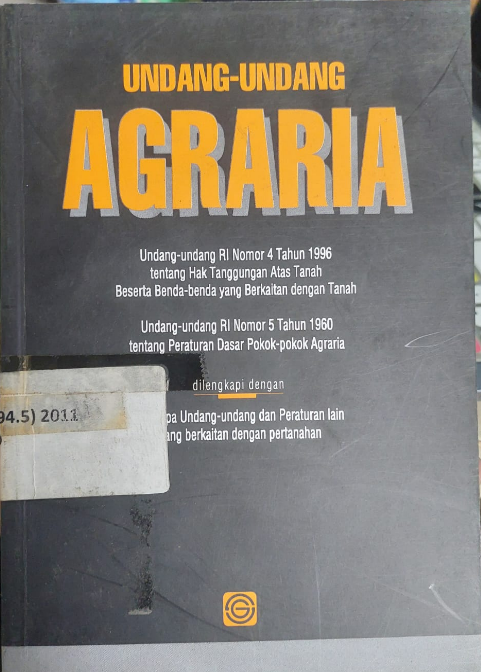 Cover Undang-Undang Agraria