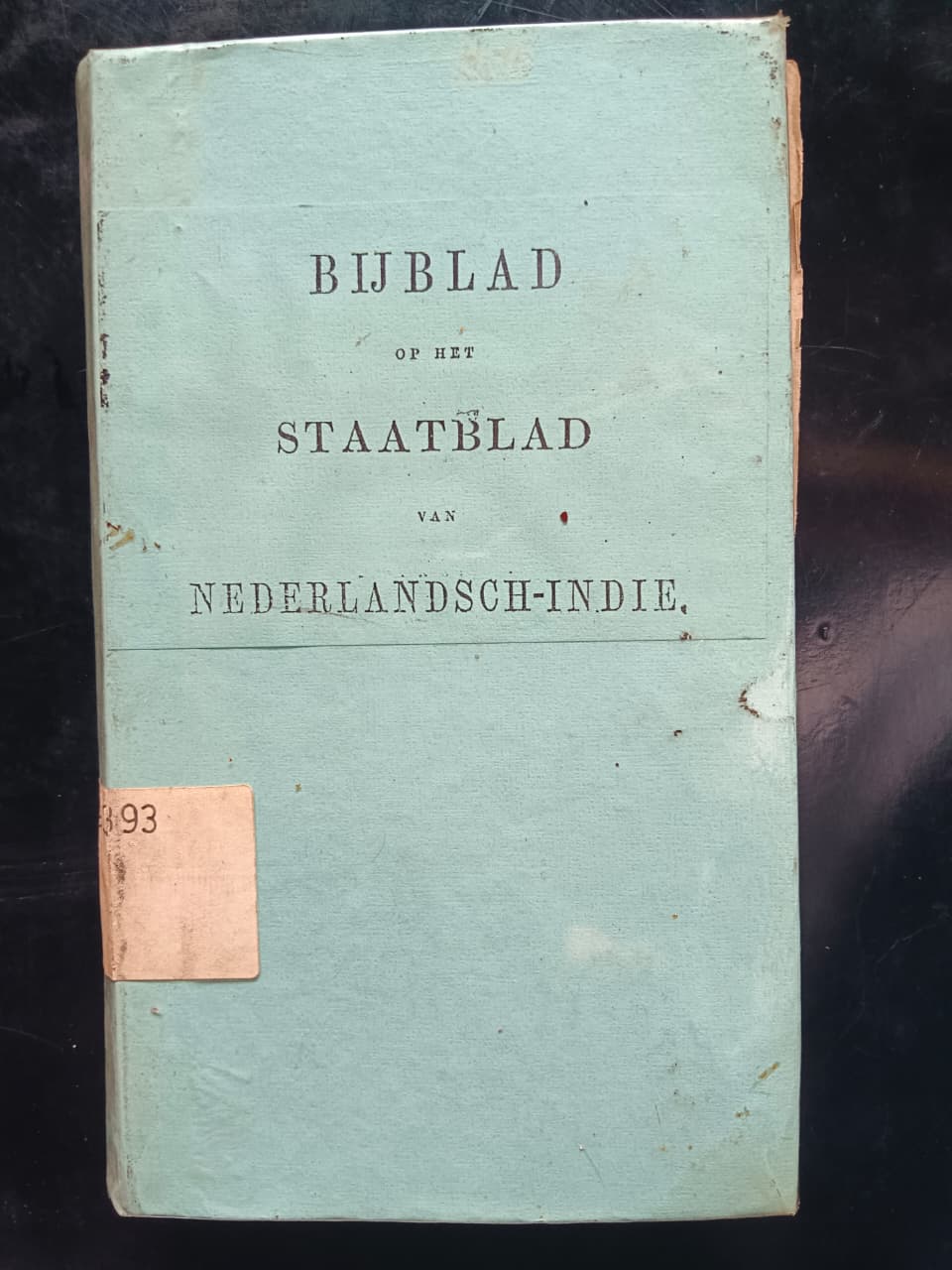 Cover Bijblad Op Het Staatblad Van Nederlandsch-Indie