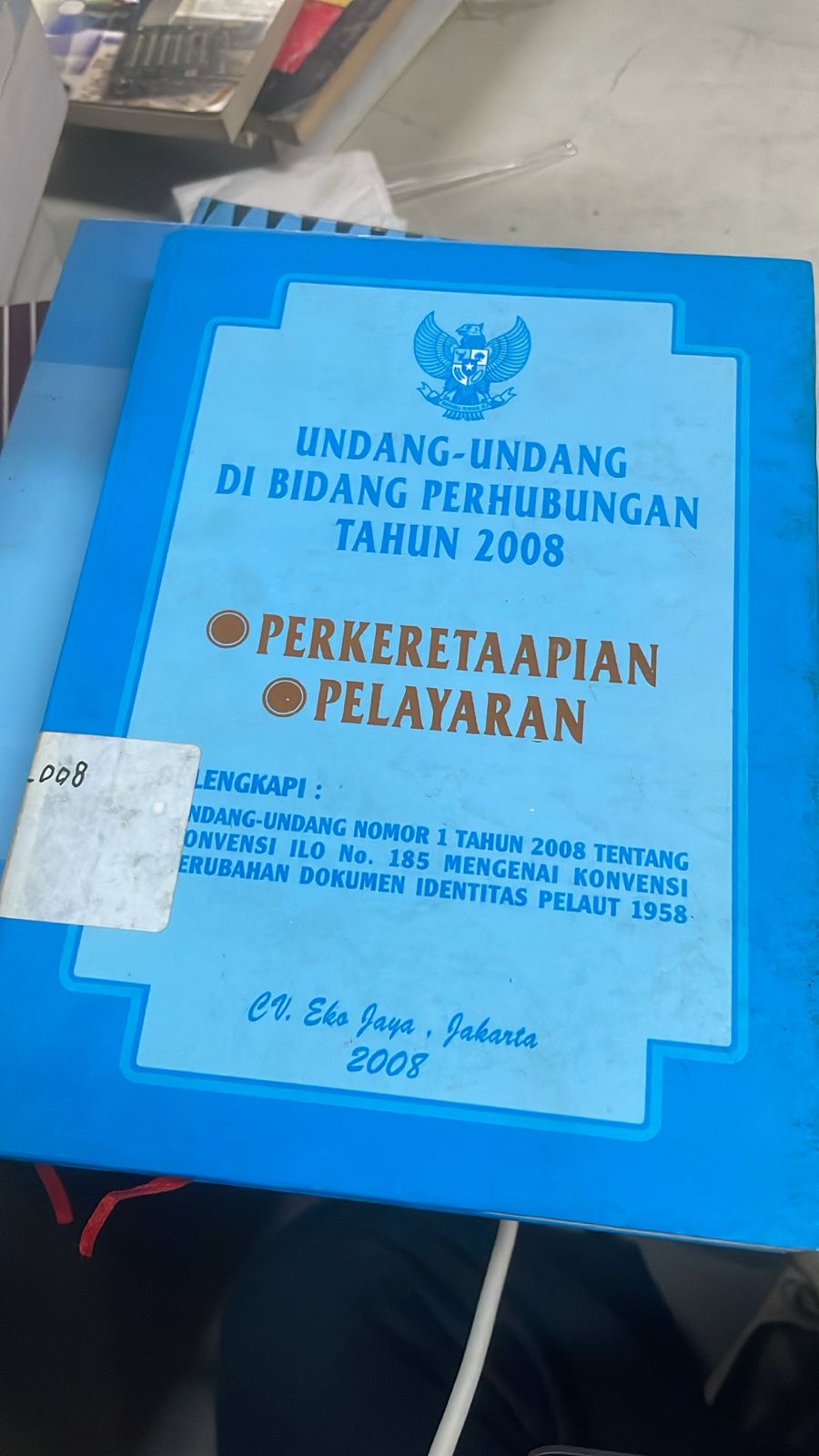 Cover Undang-Undang di Bidang Perhubungan Tahun 2008
