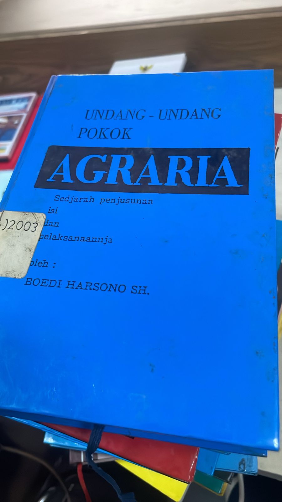 Cover Undang-Undang Pokok Agraria