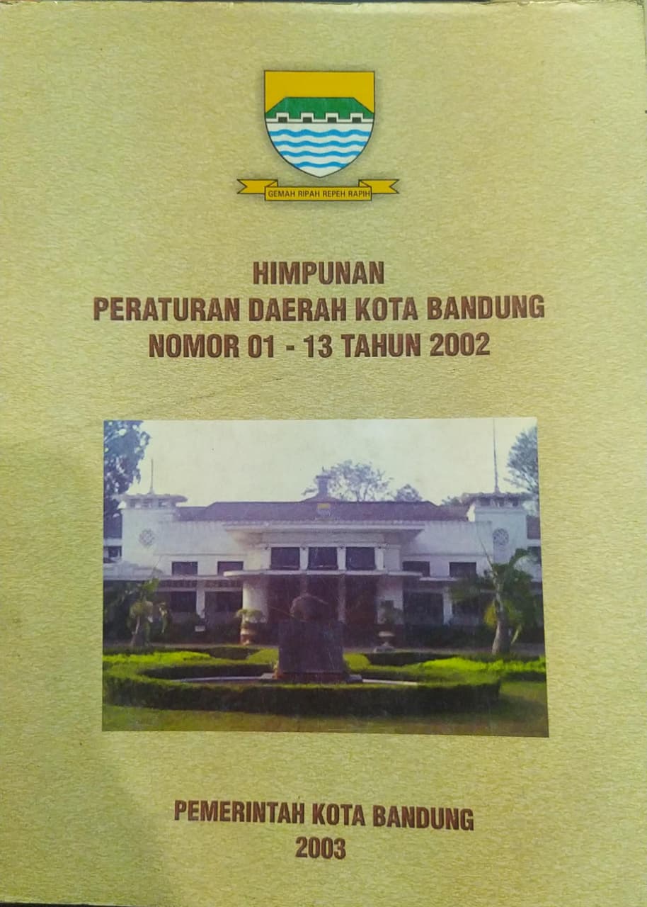 Cover Himpunan Peraturan Daerah Kota Bandung Nomor 01-13 Tahun 2002