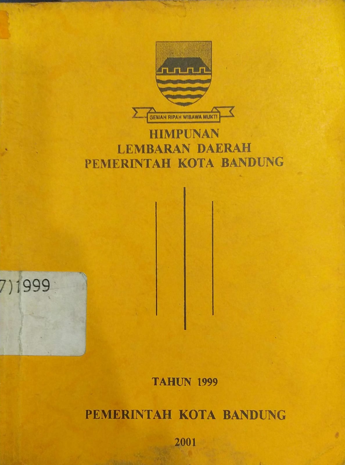 Cover Himpunan Lembaran Daerah Pemerintah Kota Bandung