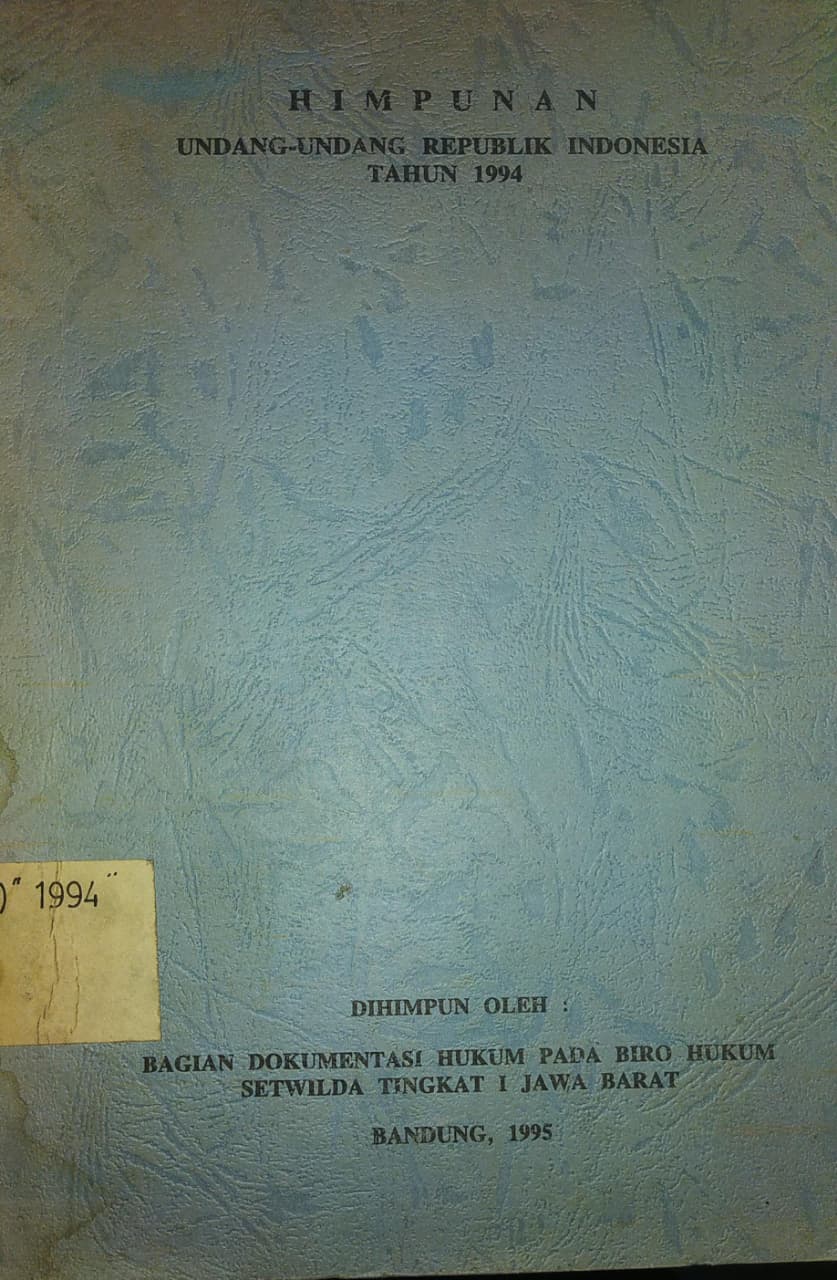 Cover Himpunan Undang-Undang Republik Indonesia Tahun 1994