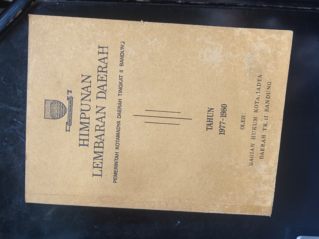 Cover Himpunan Lembaran Daerah Pemerintah Kotamadya Daerah Tingkat II Bandung
Tahun 1977-1980