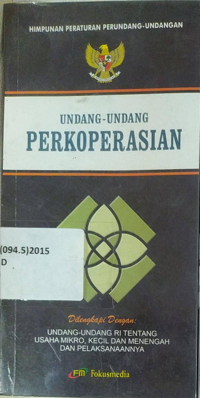 Cover Undang-Undang Perkoperasian