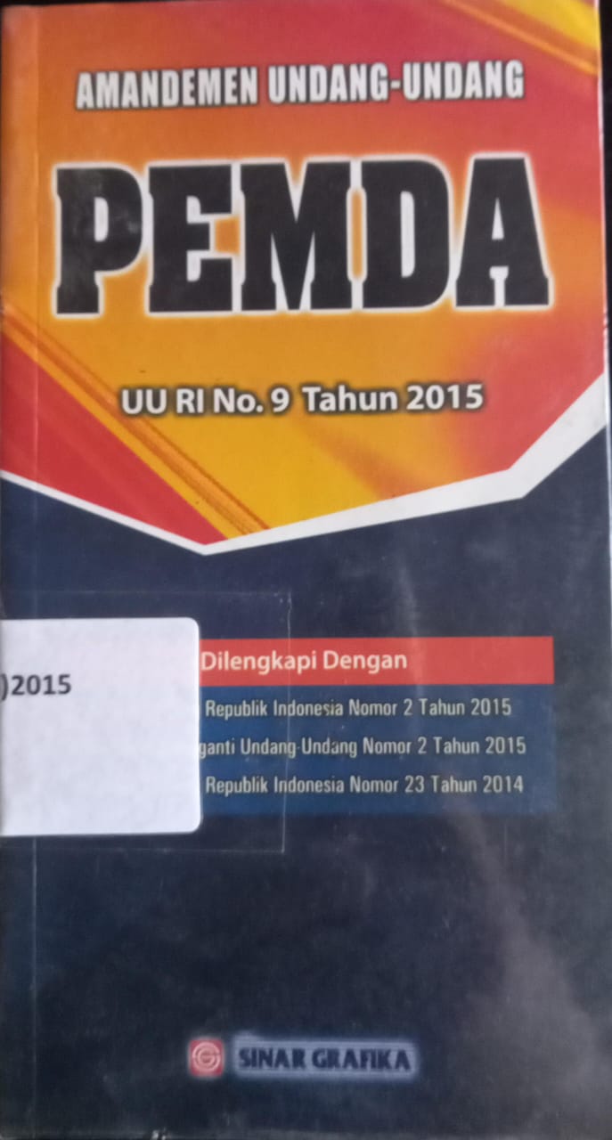 Cover Amandemen Undang - Undang Pemda UU RI No. 9 Tahun 2015