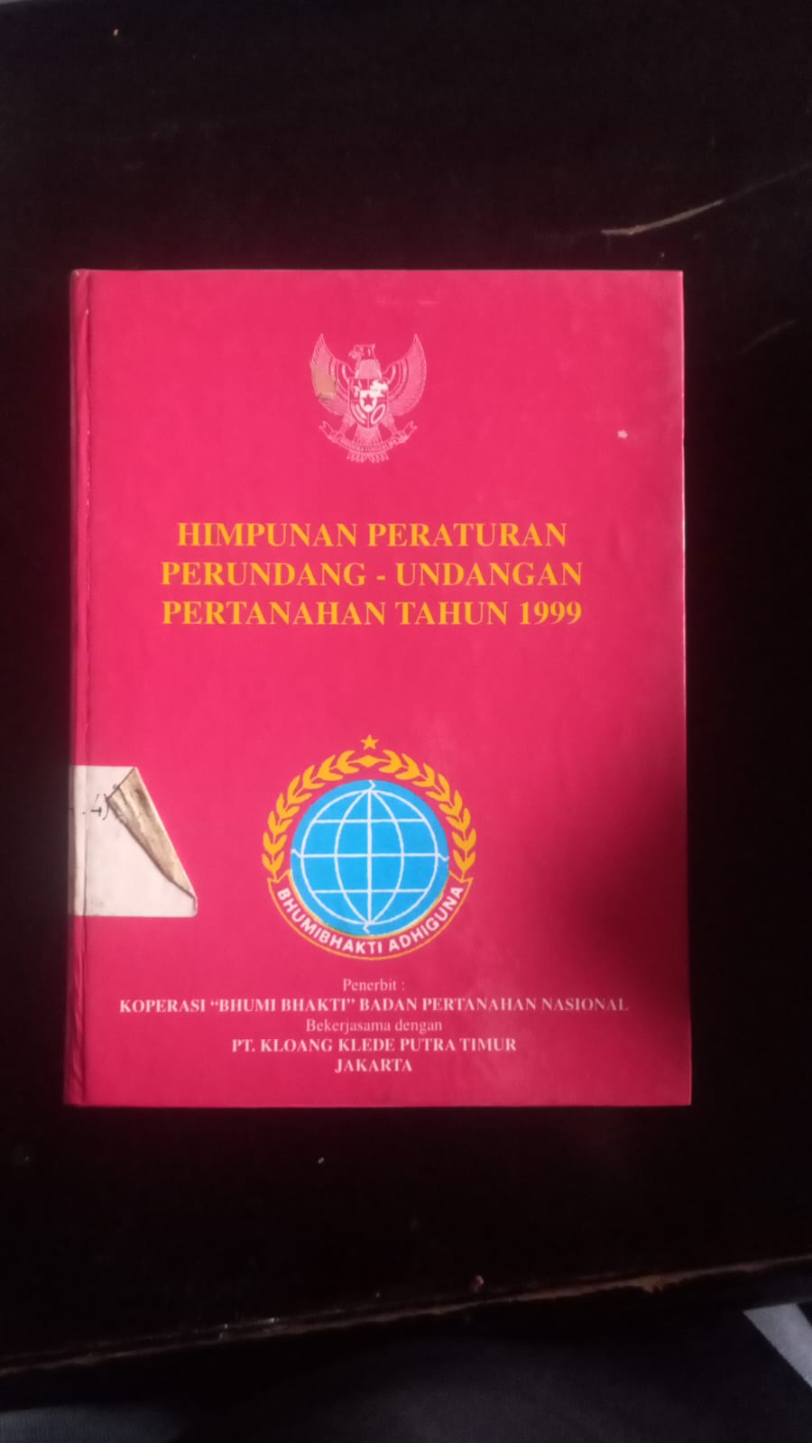 Cover Himpunan Peraturan Perundang - Undangan Pertanahan Tahun 1999