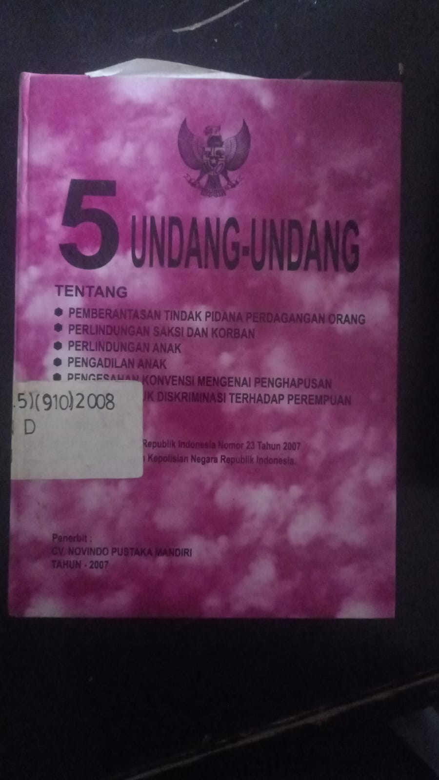 Cover 5 Undang - Undang