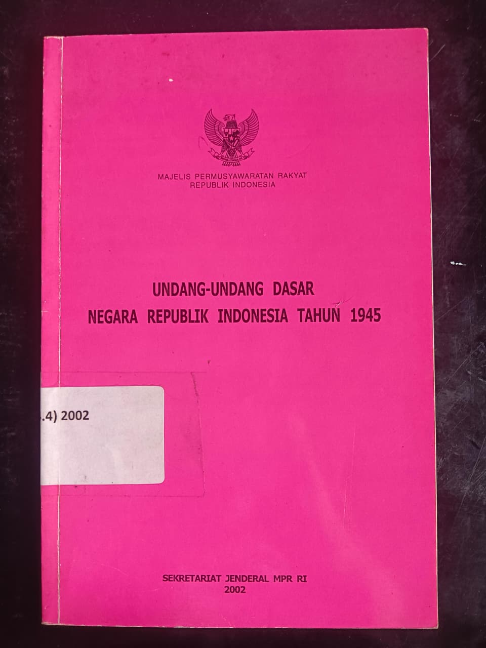 Cover Undang-Undang Dasar Negara Republik Indonesia Tahun 1945