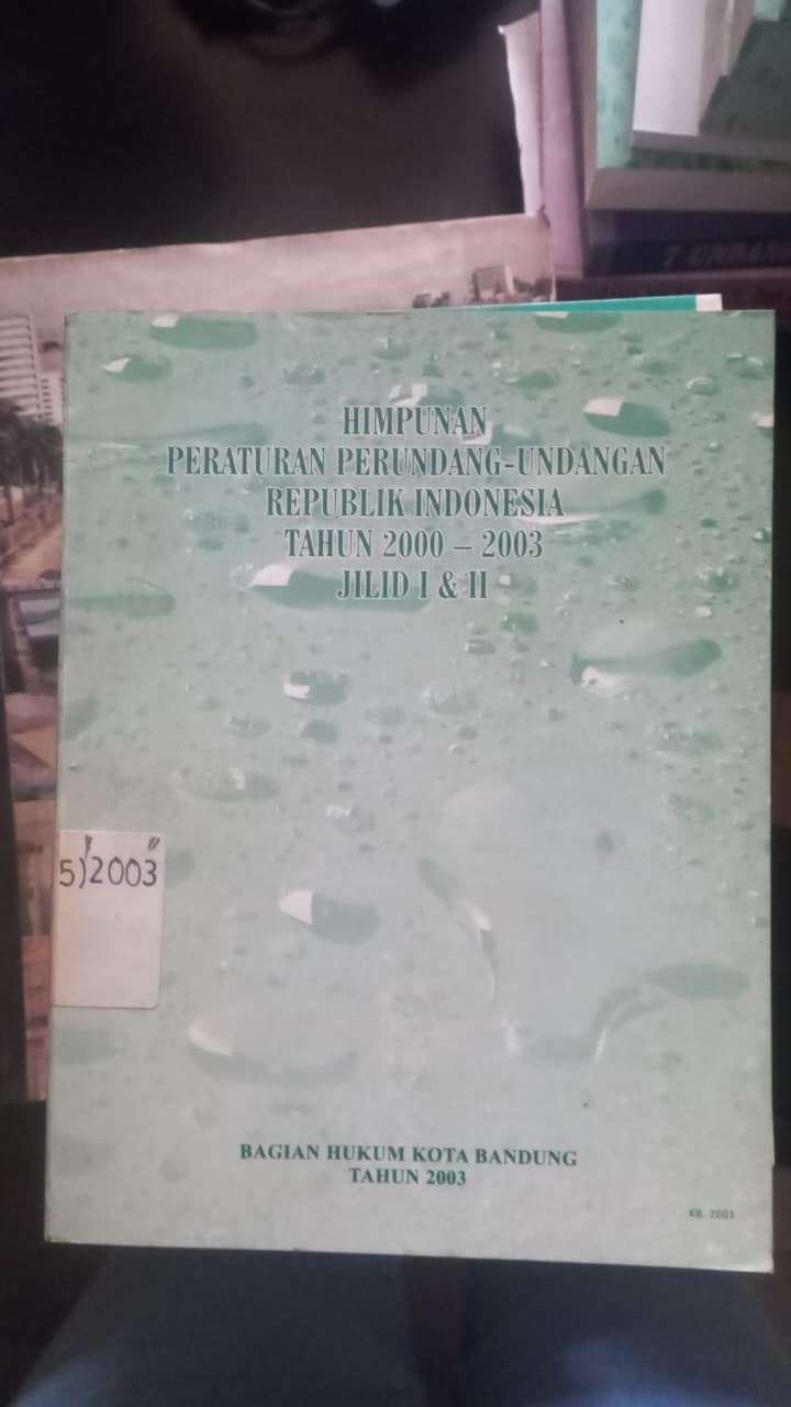 Cover Himpunan Peraturan Perundang - Undangan Tahun 2000 - 2003