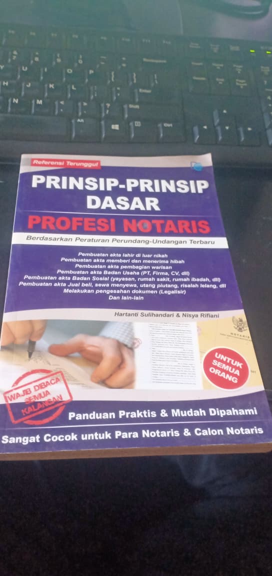 Cover Prinsip-Perinsip Dasar Profesi Notaris
