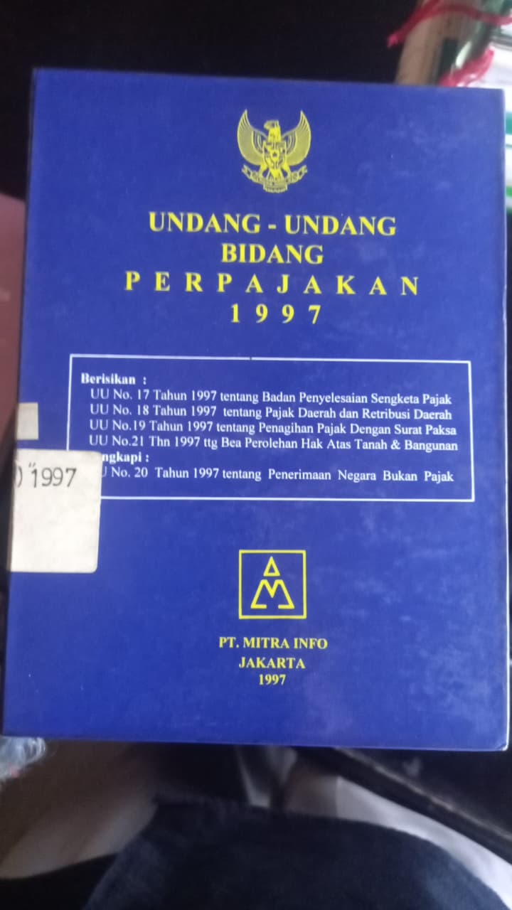 Cover Undang - Undang Bidang Perpajakan 1997