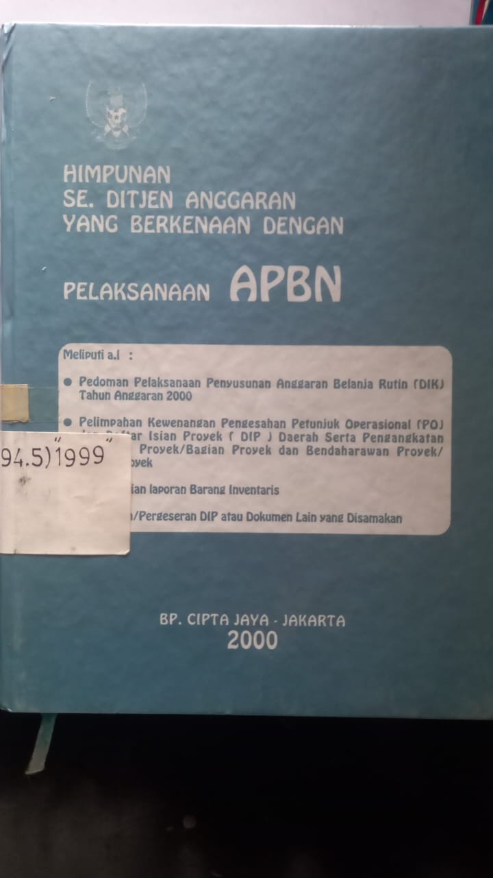 Cover Himpunan SE. Ditjen Anggaran yang Berkenan Dengan Pelaksanaan APBN