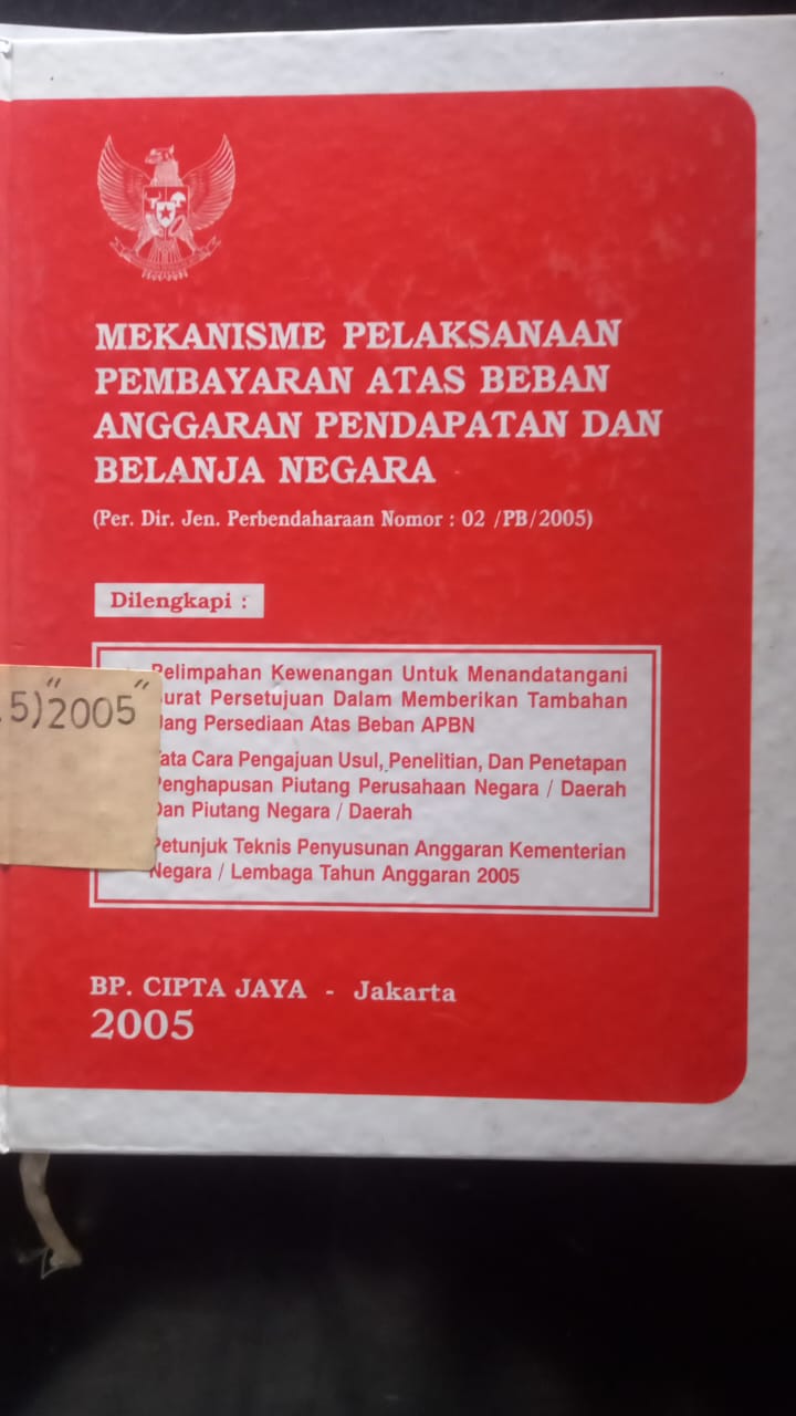 Cover Mekanisme Pelaksanaan Pembayaran Atas Beban Anggaran Pendapatan Dan Belanja Negara